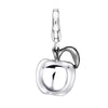 Bubble Bracelet & Charm - Apple - 925 Sterling Silver Platinum Plated