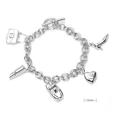 925 Silver Bracelet with Charms