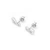 Bling Bling 925 Silver Platinum Plated Infinity Sign Earrings