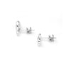 Bling Bling 925 Silver Platinum Plated Infinity Sign Earrings