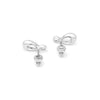 Bling Bling 925 Silver Platinum Plated Infinity Sign Earrings