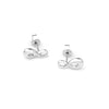 Bling Bling 925 Silver Platinum Plated Infinity Sign Earrings