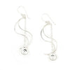 925 Sterling Silver Swirl And Ball Drop Style Fishhook Earrings