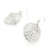 925 Sterling Silver Twisted Round Fishhook Earrings