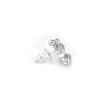 925 Sterling Silver Polished Finish Merry-go-around Stud Single Earring