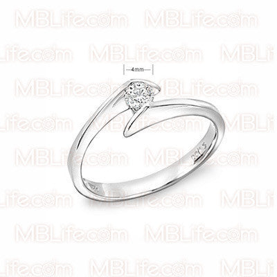 Diamond Ring - 18K/750 White Gold