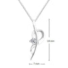 18K/750 White Gold Diamond Flower Pendant (FREE 925 Silver Box Chain)