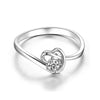 4-Prong Round Diamond Ring - 18K/750 White Gold