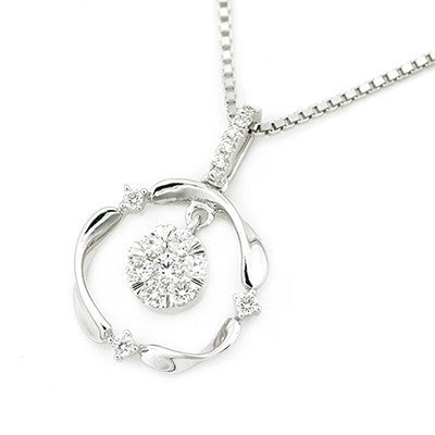 Tristar Diamond Pendant - 18K/750 White Gold (FREE 925 Silver Box Chain)