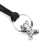 Everlasting Bear Black Crystal 925 Silver Ring / Pendant /w Rope Chain