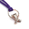 Romantic Bear Pink Crystal 925 Silver Ring / Pendant /w Rope Chain