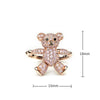 Romantic Bear Pink Crystal 925 Silver Ring / Pendant /w Rope Chain