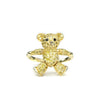 Enlightening Bear Yellow Crystal 925 Silver Ring / Pendant /w Rope Chain