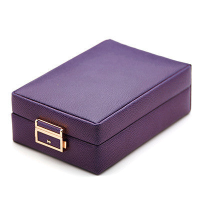 Leather Jewelry Case - Reddish Purple