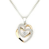 Heart On Heart Diamond Pendant - 18K/750 Red And White Gold