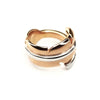 Feather Stainless Steel (Black and Rose Golden) Couple Ring